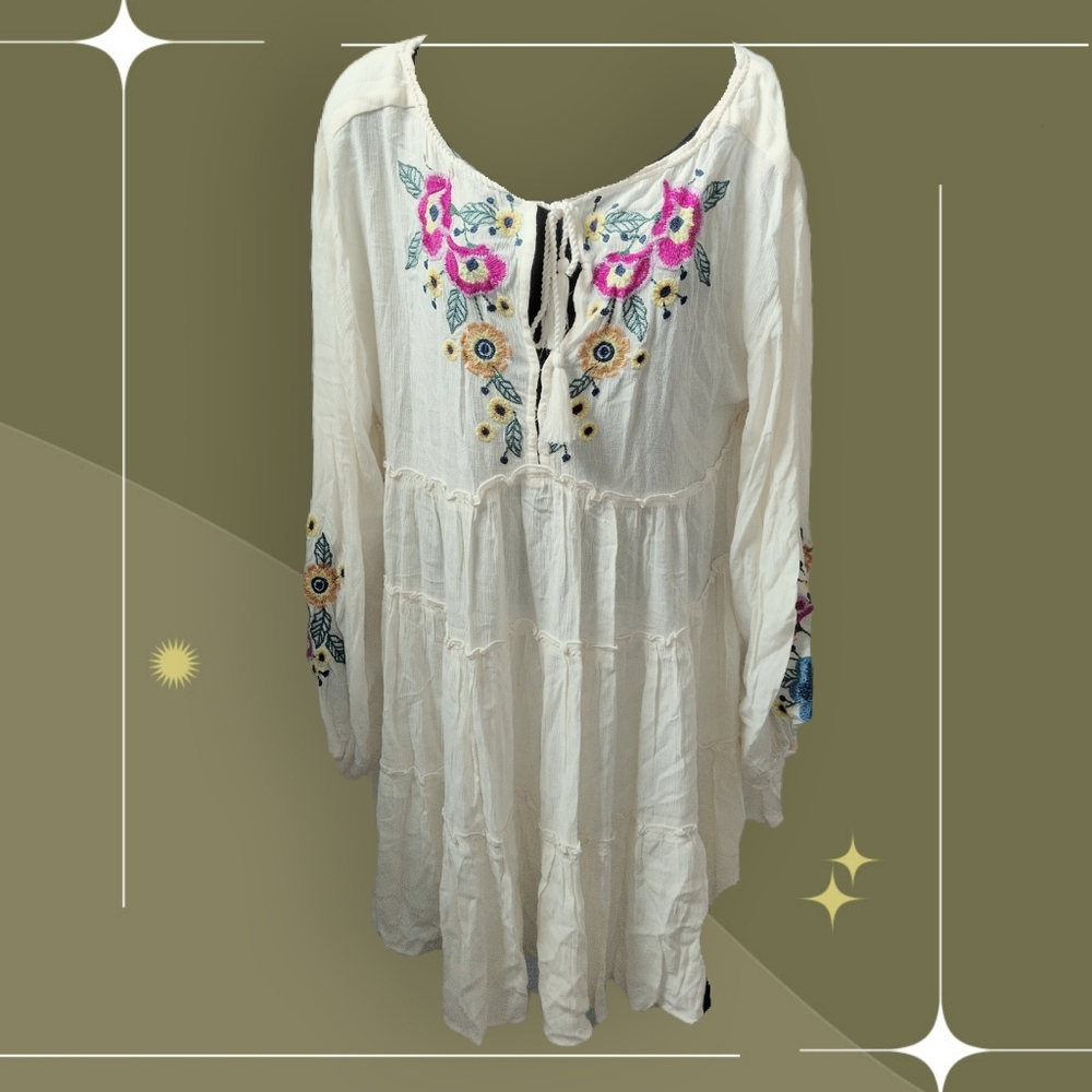 ✨ Free People Spell On You Embroidered Mini Dress Size XS
